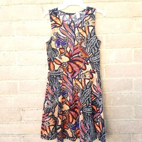H&M Sleevelees Open Back Animal Print Dress SZ M - Picture 1 of 15